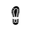 Boot footstep icon or footprint silhouette