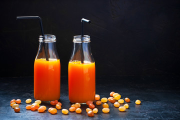 Wall Mural - Pumpkin orange cocktail in glass jar. Fall Seasonal Drinks