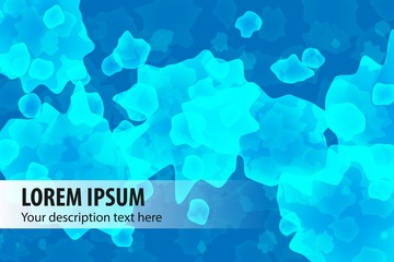 Canvas Print - Blue background with different spots. Colorful graphic background composition