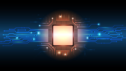 Abstract computer microprocessor circuit board vector background. EPS 10.