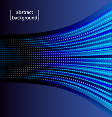 Aufkleber - blue abstract background with lines and dots.