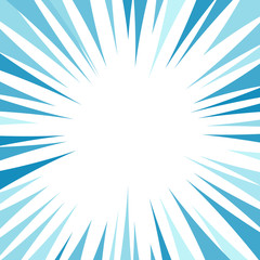 Wall Mural - color comic illustration. radial stripes abstract background. text frame in manga and anime comics.