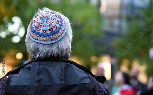 Fotomural Jude mit Kippa auf einer Demonstration