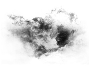  Textured Smoke,Abstract black,isolated on white background