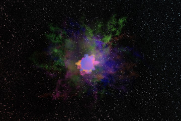 Wall Mural - explosion in galaxy abstract background.