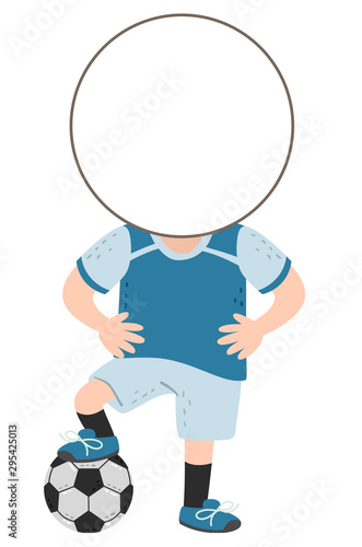 Kids Football Sport Head Illustration
