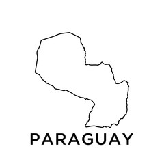 Wall Mural - Paraguay map vector design template