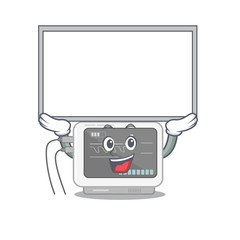 Wall Mural - Up board ecg machine cartoon with the character