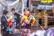 Songkran Festival or Songkran is celebrated in Thailand as the traditional New Year's Day from 13 to 15 April. People getting soaked during Songkran.