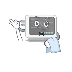 Sticker - Waiter ecg machine isolated in the character