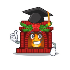 Poster - Graduation christmas fireplace in the cartoon shape