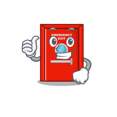 Sticker - Thumbs up emergency exit door isolated the cartoon