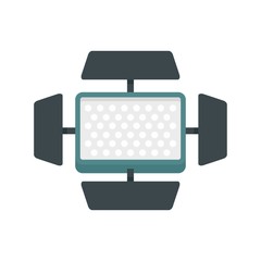 Canvas Print - Video camera flash icon. Flat illustration of video camera flash vector icon for web design