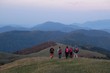 © Iwona - Hiking group of tourist around peak Lomis Mta in Borjomi-Kharagauli National Park, Georgia. Amazing autumn colours in evening sunlight.