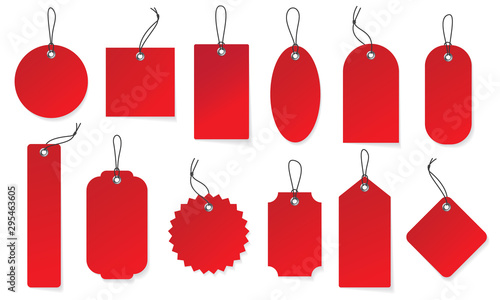 Cuadros en Lienzo Realistic price tag set