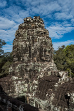 Tower View Of Bayon Temple, Siem Reap, Cambodia 