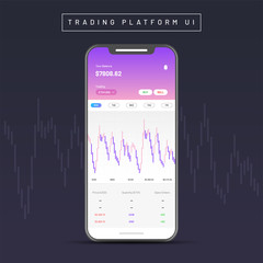 Sticker - Cryptocurrencies trading, and exchange UI or UX concept for Mobile Apps.