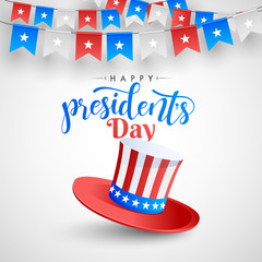 Wall Mural - Happy President's Day Concept.