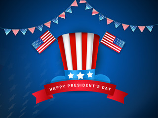 Sticker - Happy President's Day Concept.