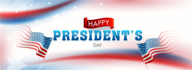 Sticker - Happy President's Day Concept.