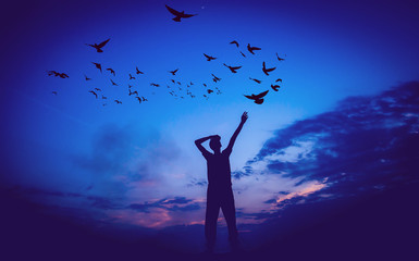 succeed the image of a successful young man in every area of life black silhouette concept