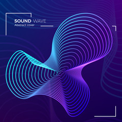 Wall Mural - dynamic radial color sound equalizer design. music album cover template. abstract circular digital d