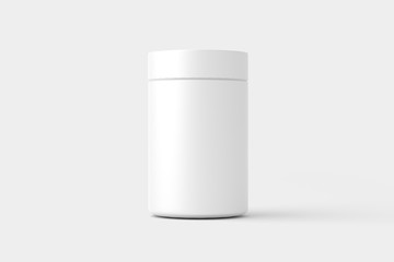 Supplement Bottle Jar Packaging White Mockup