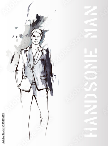 Stylish Fashion Man Stylish Handsome Man In Fashion Clothes