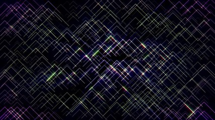Leinwandbilder - 4K Footage Technology Blur Glow Line Cross Over Moving Graphic Animation Background.
