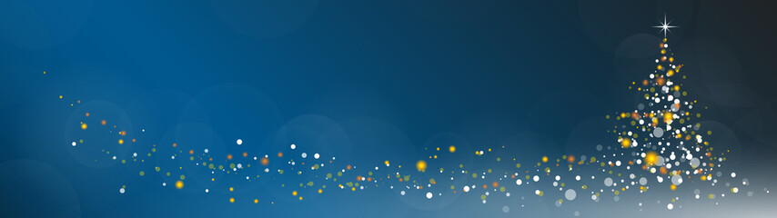 Dream Christmas tree from particles with bokeh