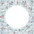 © Lemaris - watercolor flower circle winter frame