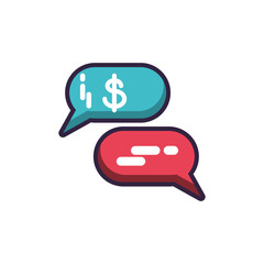 Sticker - speech bubble on white background