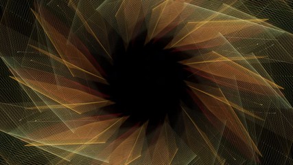 Wall Mural - slowly evolving abstract kaleidoscopic pattern revolves and fades to black