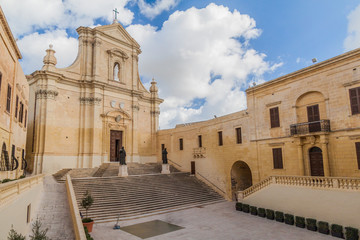 Cathedral of the Assumption in the Cittadella, citadel of Victoria, Gozo Island, Malta