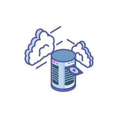 Sticker - server equipment with with cloud information