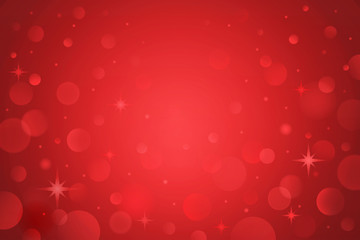 Vector red bokeh lights. Abstract background with glitter lights and stars.