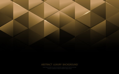Wall Mural - Abstract gold triangle shapes and luxury pattern background