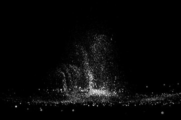 Wall Mural - glitter lights grunge black and white background for graphic design resources.