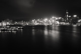 Fototapeta  - Hong Kong cityscape at night. View From Victoria Harbour