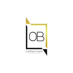 Letter OB Logo Minimalist Template Vector Illustration