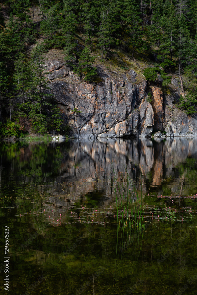 Beautiful View of Crown Lake in Marble Canyon Provincial Park during summer time. Located in Pavilion, British Columbia, Canada.