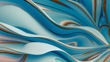 Bright Background With A Volumetric Pattern And Print. 3d Illustration, 3d Rendering.