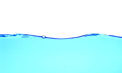  Water background blue with bubble on white background.