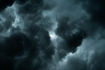 storm clouds dramatic with black clouds and moody sky, motion dark sky before rainy
