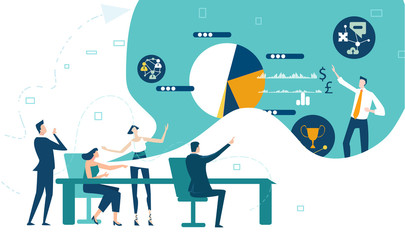 Business meeting runs one the internet. Conference call. Online consultancy. 