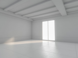  Abstract modern architecture background. 3D