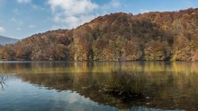 Plitvice Lake In Croatia Lake Surrounded By Colorful-leafed Trees