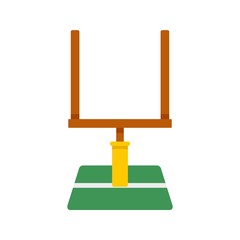 Canvas Print - American football gate icon. Flat illustration of american football gate vector icon for web design