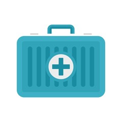 Canvas Print - Beach first aid kit icon. Flat illustration of beach first aid kit vector icon for web design