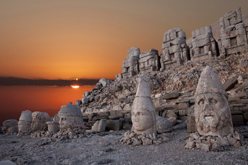 Wall Mural - nemrut mountain ancient city in south east turkey